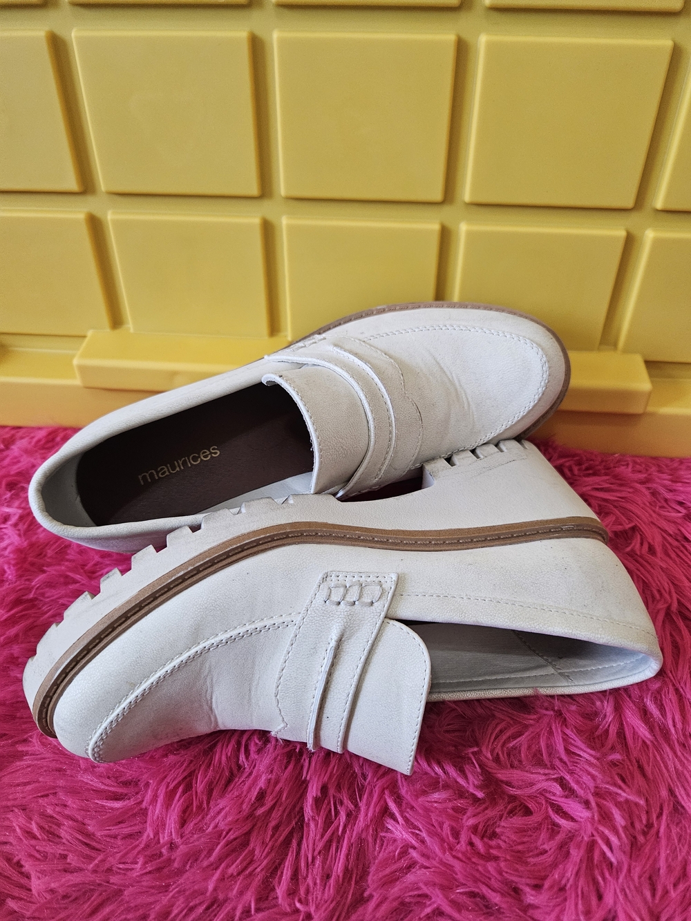 Maurices Men's Cream Suede Slip-On Loafers